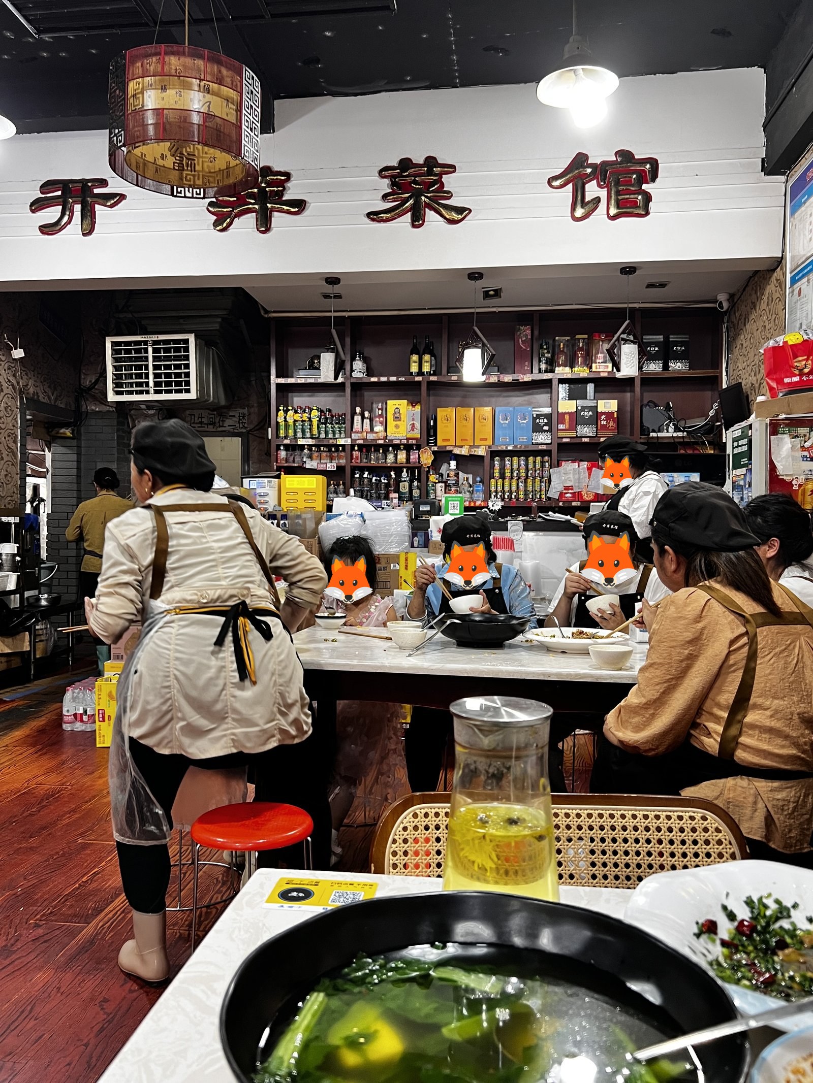 Staff meal at the kaiping restaurant